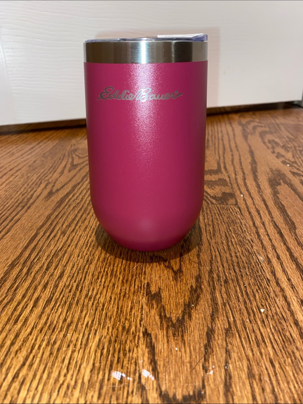 Eddie Bauer Magenta Travel Tumbler with Silver Rim